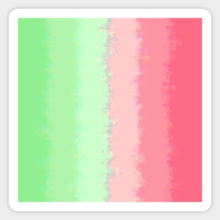 Pencil Strokes Of Greens and Pinks Sticker